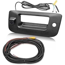 RED WOLF Tailgate Handle Reverse Backup Camera Fit for 2007-2014 Chevrolet Silverado GMC Sierra 1500 2500 HD IP68 Waterproof 150 View Angle Rear View Camera with Key Hole Replaces OE Number 22755305