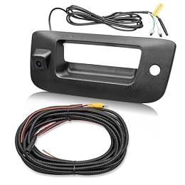 RED WOLF Tailgate Handle Reverse Backup Camera Fit for 2007-2014 Chevrolet Silverado GMC Sierra 1500 2500 HD IP68 Waterproof 150° View Angle Rear View Camera with Key Hole Replaces OE Number 22755305