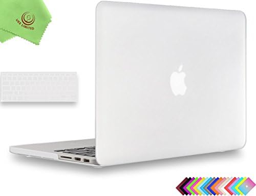 UESWILL 2 in 1 Matte Hard Shell Case with Keyboard Cover Compatible with MacBook Pro 15 inch with Retina Display (Model A1398, Mid 2015/2014/2013/Mid 2012), NO CD-ROM, NO Touch Bar, Clear
