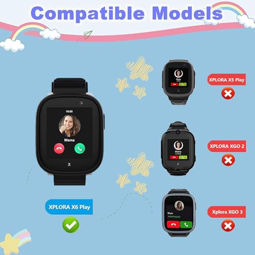 Issinlky Kids Nylonowa pleciona opaska kompatybilna z Xplora X6, elastyczna magnetyczna opaska z klamrą do Xplora X6 Play