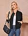 ZEAGOO Blouson Damen Herbst Dünn Bomberjacke Vintage College Jacke Lässig Coat mit 2 Taschen Reißverschluss Schwarz L