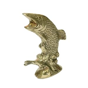 PARIJAT HANDICRAFT Handcrafted Fish Brass Dhokra Home Decorative Showpiece and Beautiful Decoration for Home and showpiece