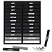 Dlicoda 24 Pcs Compressed Charcoal Sticks with Soft, Medium, Hard and White Charcoal, Square Vine Charcoal Stick Kit for Drawing, Sketching and Shading, Art Supplies for Artists Beginners