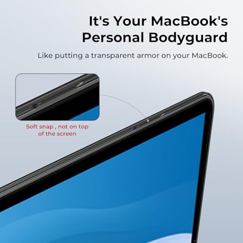 Image of EooCoo Case for MacBook Air 13 inch M1 2020-2018, Crystal Black