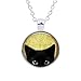 Yowablo Black Cat Halskette - Peeking Black Cat Anhänger - Niedlicher schwarzer Katzenschmuck (Silber)