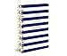 Graphique Navy Stripe Hard Bound Journal, 160 Ruled Pages, Blue & White Striped Inspirational "Make Things Happen" Cover & Embellished w/ Gold Foil, 6.25" x 8.25" x 1"