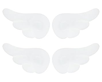 Penta Angel Wings Hair Clips 4Pcs Cute Cartoon Wing Hairpin Hair Barrettes for Women Halloween Party Dress Up Costume Decoration White