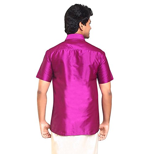 Image of THANGAMAGAN MENS SHIRT M VIOLET SIZE 40