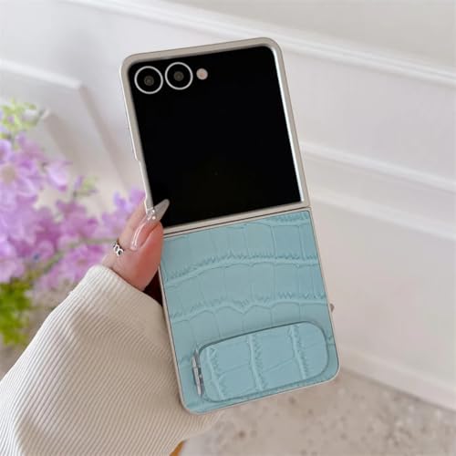 Coque Galaxy Z Flip7 bleu avec support intégré pour visionnage mains libres