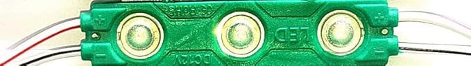 Image of StrawHat 3 LED Strips 12V Waterproof 5630 /5730 LED SMD Injection Module with Defuser Use for Decoration Room, Home, Bike, Car,Auto Rickshaw (Combo) (20, Green)
