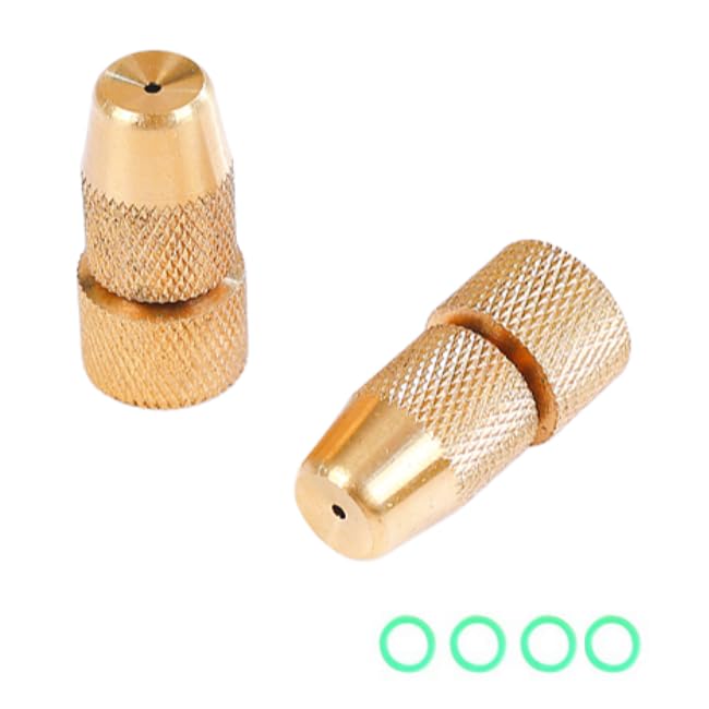 Aimela Brass Atomizing Nozzle 2 Pack Adjustable Mist & Stream Modes Compatible with Backpack & Garden Sprayers Replacement Part for Lawn Garden Farm Use