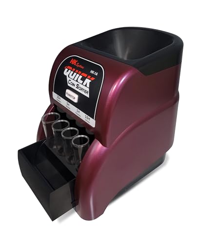 Image of HK SYSTEMS HK-1A, USD Coin Sorter, Sorts 260 Coins Per Minute into Coin Wrappers, 1 Row Coin Wrapper Tubes Included