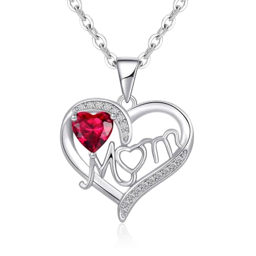 Tusuzik Regalo Natale Mamma Collana Argento 925 Donna a Cuore Gioiello Squisito Natale