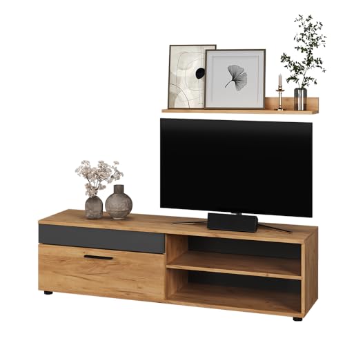 Miniatura 6 de Vicco Mueble De Pared Berno, Oro Power Roble Antracita, Con 1 Solapa