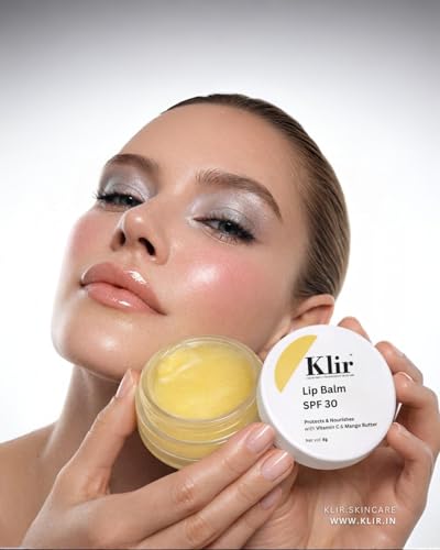 Image of KLIR Lip Balm SPF 30 Pack of 2 (8g Each) | Broad Spectrum Sun Protection | With Vitamin C & Mango Butter | Nourishing & Hydrating Lip Care