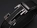 Men's Classic Fashion Automatic Buckle Design Leather Belt Business Belt (H-Black, 120cm/47.3inch(Fit 26-44)(Can be cut))