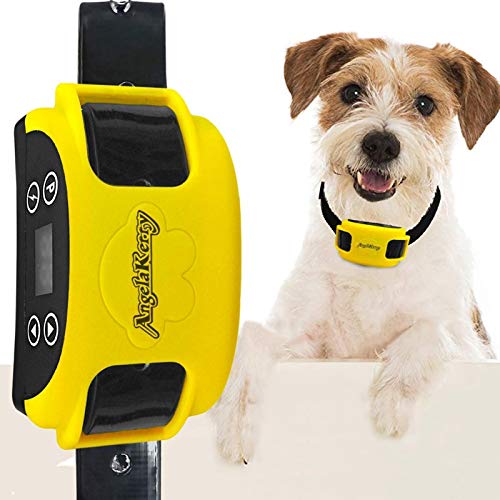 AngelaKerry Wireless Dog Fence System with GPS, Outdoor Pet Containment System Rechargeable Waterproof Collar EF 851S Remote for 15lbs-120lbs Dogs (1pc GPS Receiver by 1 Dog)