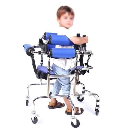 Deambulatore Verticale for Bambini Paralisi Cerebrale Disabilità Allenamento Riabilitativo,Deambulatore pediatrico regolabile per bambini con problemi di mobilità, Addestramento Riabilitativo