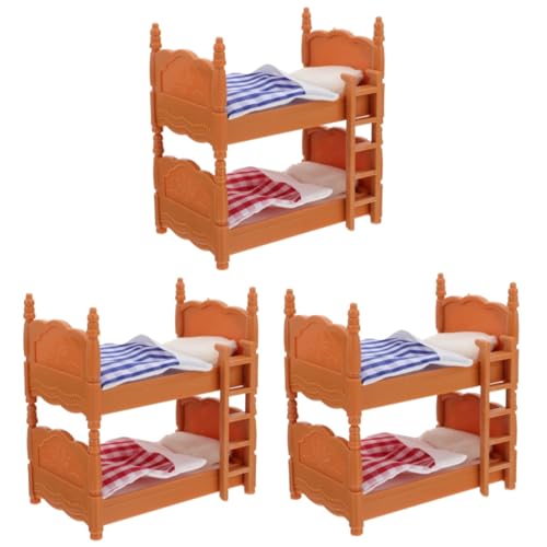 Hohopeti 3 Piezas Cama decoración litera de Juguete Cuna para casa de muñecas moisés Mini Juguetes niño Toys Juguetes de Bebe literas de casa de muñecas Muebles de casa de muñecas paño