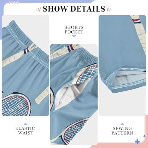 Tennis Racket Blue Pajama Pants Long Sleep Pant Soft PJ Bottoms Sleepwear4