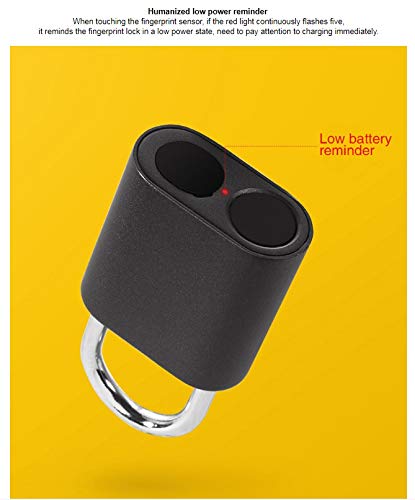 Blocco dell'impronta digitale Smart Mini lucchetto IPX7 Riconoscimento dell'impronta digitale impermeabile per lo zaino della scuola dell'armadietto dei bagagli della porta (Color : A) (A)