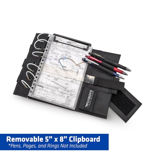 FlyBoys Classic Kneeboard para pilotos con correa y portapapeles flexible miniatura 3