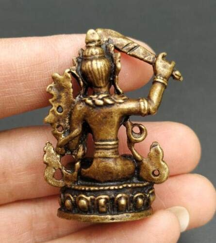 Statue de Bouddha Manjushri en laiton idée cadeau spirituel et objet de collection traditionnel
