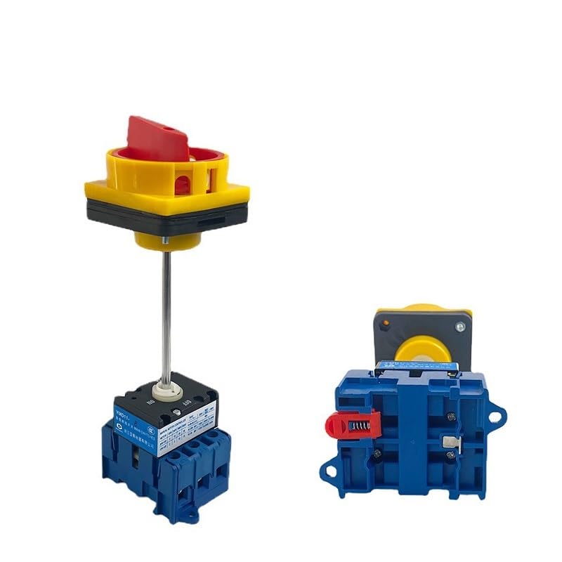 Wtukmo Isolator Disconnect Switch with Padlock 40A 3P/4P 2 Position On-Off Rotary Cam Switches Cabinet Control YMD11-40B/4P(4P)