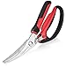 Heavy Duty Kitchen Scissors | Stainless Steel Spring Loaded Professional Grade Chicken Shears - Great for Cutting Meat, Chicken, Bone, Fish, Game, and Other Food Items - Dishwasher Safe!