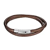 ✿ KLASSISCHES DESIGN ✿ Doppeltes Lederarmband sind zeitlos und kommen nie aus der Mode, kommt mit einer coolen Marken Geschenkpackung. Lederband ist wasserdicht, sodass Sie es beim Schwimmen / Surfen / Tauchen / Duschen nicht ausziehen müssen.