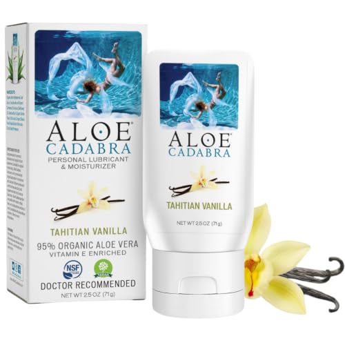 Image of Aloe Cadabra Organic Water Based Lube, Tahitian Vanilla, 2.5oz, 1 Pack