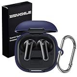 ZHZUCHLE for Soundcore P40iケース アンカーサウンドコア p40iカバー シリコン製 全面保護 落下防止 おしゃれ キズ防止 耐衝撃 装着充電可能 軽量小型 カラビナ付き P40i アクセサリー (ブルー)