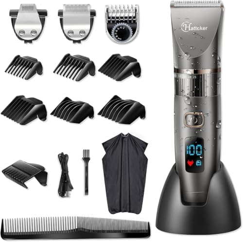 Hatteker Beard Trimmer for Men Professional Hair Clipper Hair Tri...