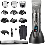 Hatteker Professional Hair Clipper Cordless Clippers Hair Trimmer Beard Trimmer Shaver Detail Trimmer Hair Cutting Kit for Men Waterproof