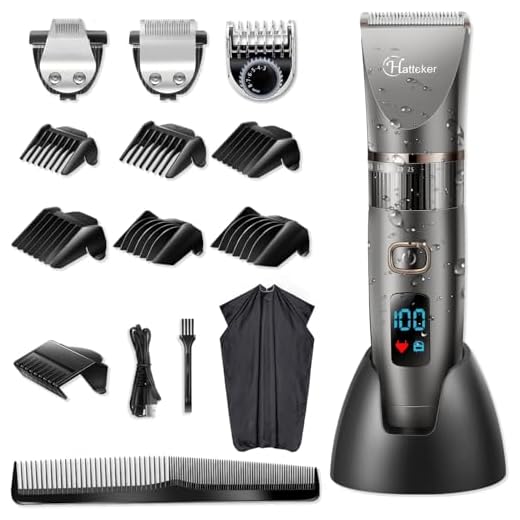 Hatteker Haarschneidemaschine Profi Haarschneider Herren Haartrimmer Bartschneider Barttrimmer Präzisionstrimmer Langhaarschneider Wasserdicht 3 In 1
