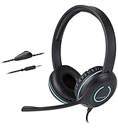 Cyber Acoustics 3.5mm Stereo Headset with Headphones and Noise Canceling Microphone for PCs, Tabl...