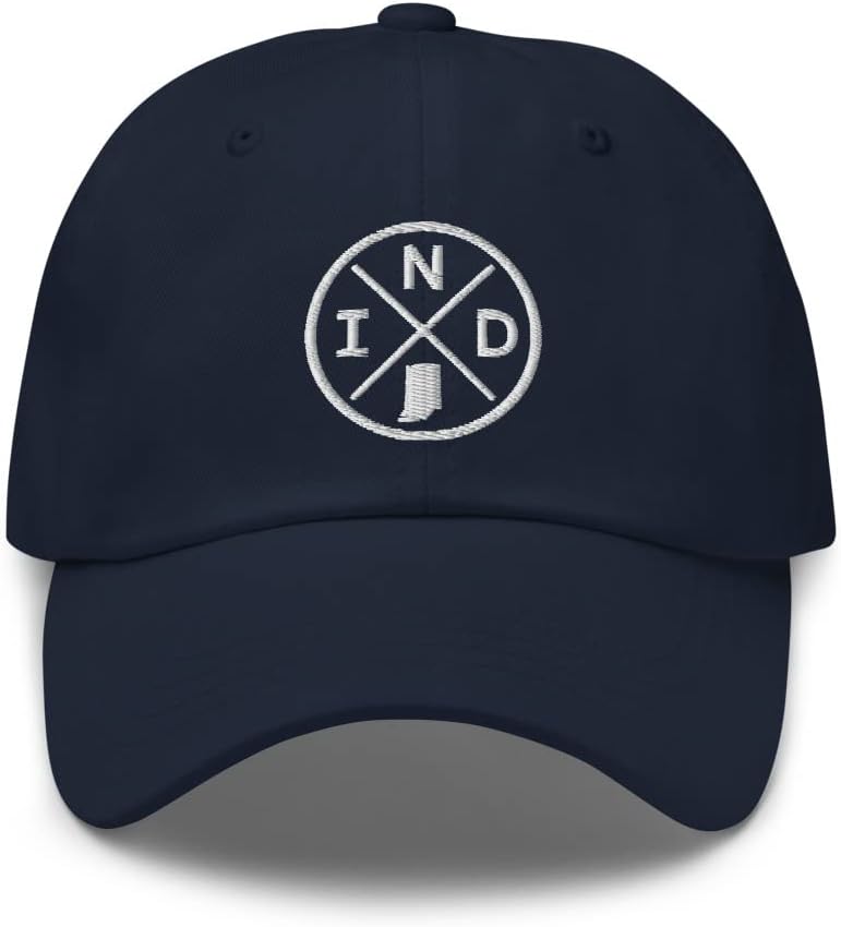 Retro Indianapolis Baseball Hat IND Emblem Dad Hat Cap