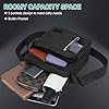 Mens Shoulder Bag, Waterproof Crossbody Bags, Lightweight Chest Sling Bag with Reflective Stripes Side, Casual Handbag with Adjustable Strap, Travel Phone Bags for Daily Use (Black) #4