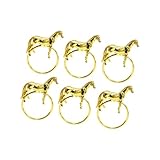 De 6 Servilleteros De Aleación con Estatuilla De Caballo De Pie para Decoración De Fiestas Servilleteros De Metal De Caballo De Pie Banquetes Vajilla Anillos De Servilletas Clip De Servilletas De