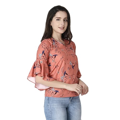Image of DHRUVI TRENDZ Solid Regular Fit Jeans Rayon Western Tops for Women Stylish