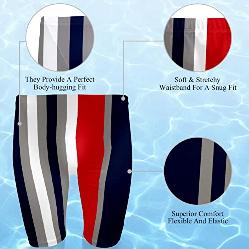 Bañador de rayas marinera rojas para hombre XL en diseño multicolor resistente 3