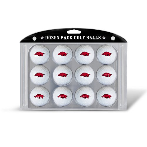 Team Golf NCAA Arkansas Razorbacks Golf Balls, 12 Pack Dozen Regulation Size Golf Balls, 12 Pack, Full Color Durable Team Imprint