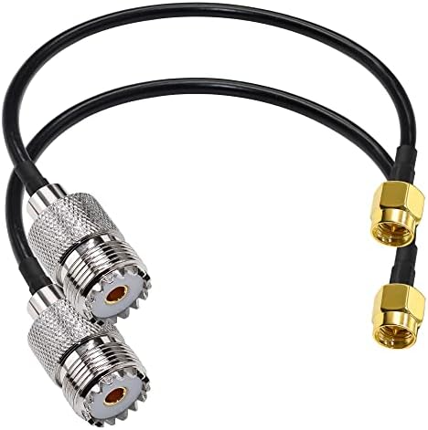 TUOLNK SMA to UHF Extension Cable RG58 16.4ft(5M) SMA Male to SO239 Female WiFi Antenna Pigtail Cable PL-259 RF Coax Assembly Cable for CB Radio Ham Radio