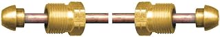 Gas-FLO CP-2012 Pigtail, 1/4 in Nominal, Short Nose POL End Style, 12 in L, Copper, Import
