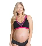 Cake Maternity Lotus Pumping Bra Hands Free, Maternity Sports Bra, Large, Fuchsia