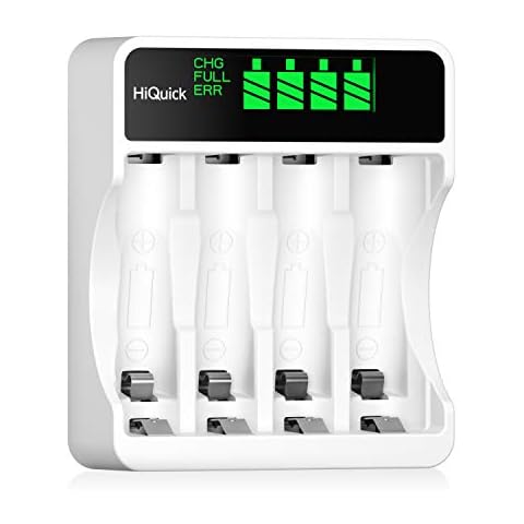 HiQuick 4-Slot LCD Battery Charger for AA & AAA Cover