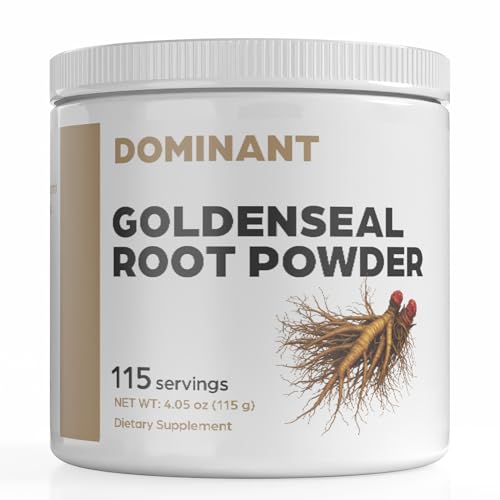 Dominant Golden Seal Powder - Golden Seal Root - May Help to Improve Sinuses, Digestive Health, & Much More - 1,000mg per Serving - 115 Servings
