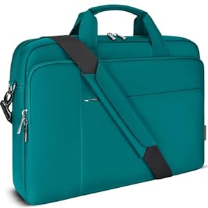 DOMISO 17 inch laptoptas, aktetas, schoudertas, business, waterdichte notebooktas voor 17-17,3" notebook/Dell Inspiron/Lenovo IdeaPad/HP Envy/MSI GS73VR Stealth Pro/ASUS ROG, groenblauw