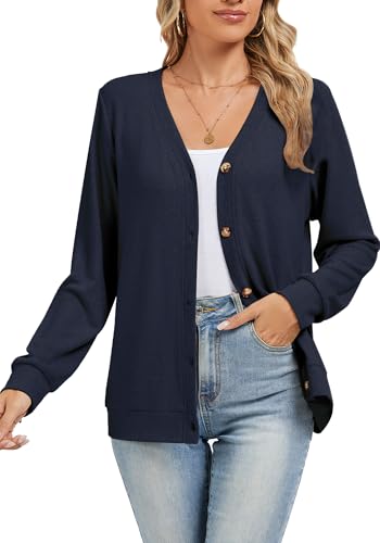 Cardigan Sweaters for Women Business Casual Lightweight Button Down Cardigans Fall Outfits Fashion Clothes4