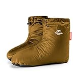 windhike Naturehike - Botas de dormir ultraligeras de plumón de pato, antideslizantes, impermeables, calcetines de invierno para camping, mochileros, al aire libre, para mujeres y hombres (oso